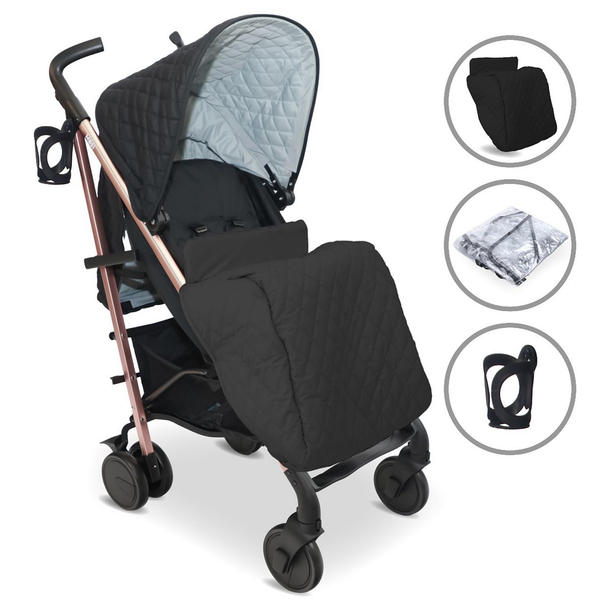 My Babiie Mb51 Plus Stroller - Quilted Black