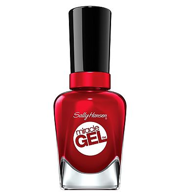 Sally Hansen Miracle Gel Nail Polish - Rhapsody Red - Deep Red Nail Colour