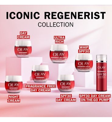 Olay Regenerist Day Face Cream Ultra Rich Moisturiser with Niacinamide, Peptides & Shea Butter 50ml (6)