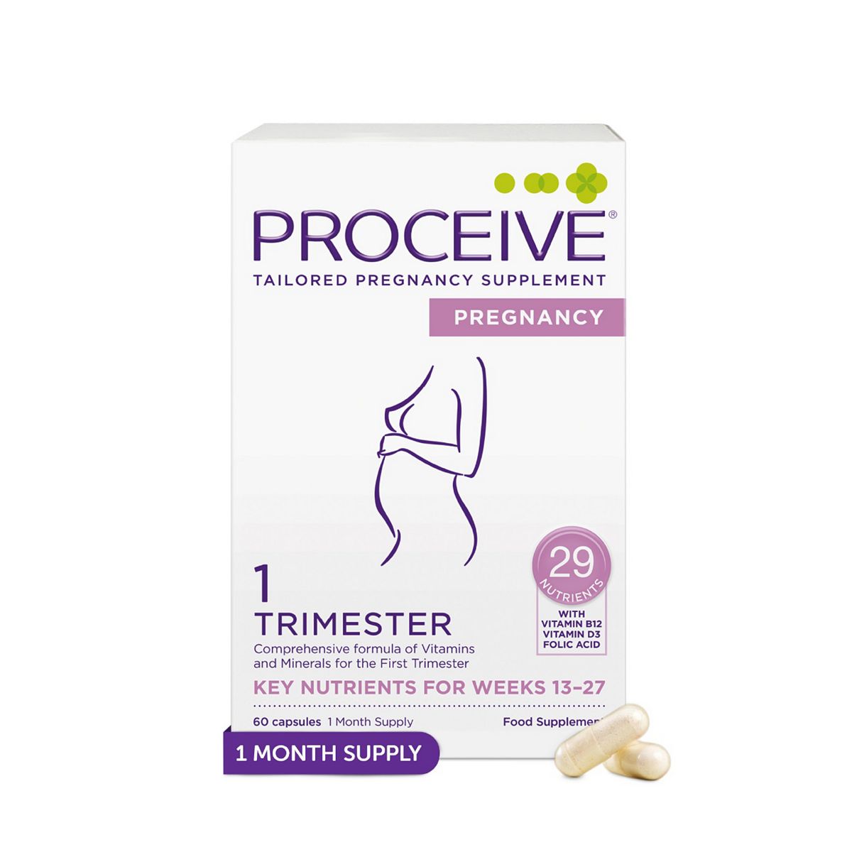 Proceive Pregnancy Supplement Trimester 1 Capsules 60S