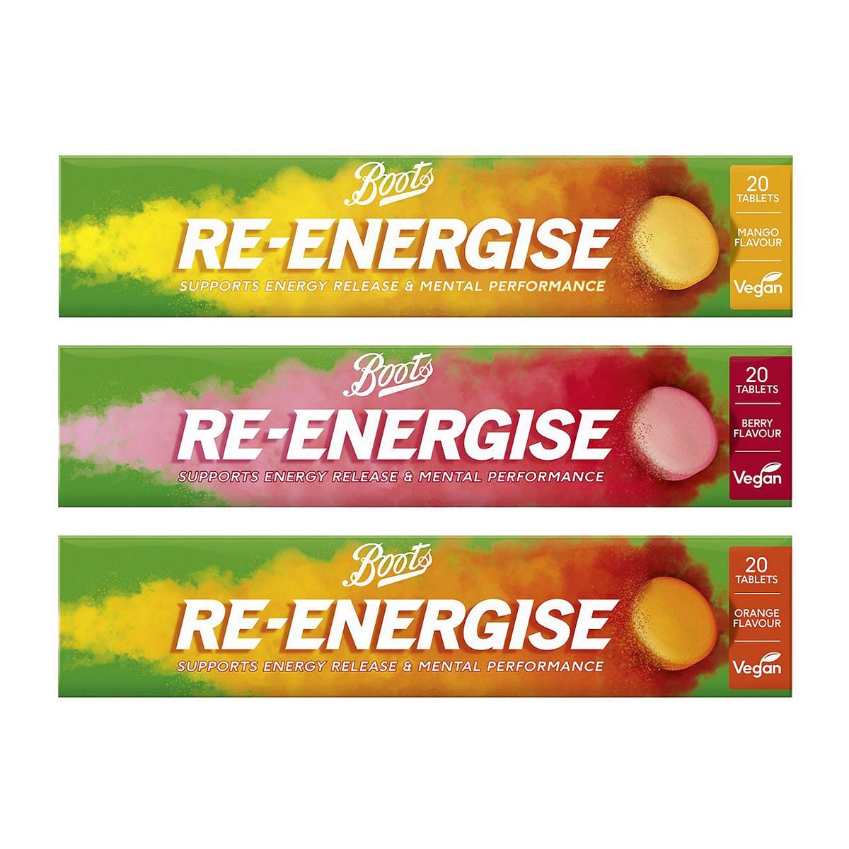 Boots Re-Energise Tablets Bundle X 3