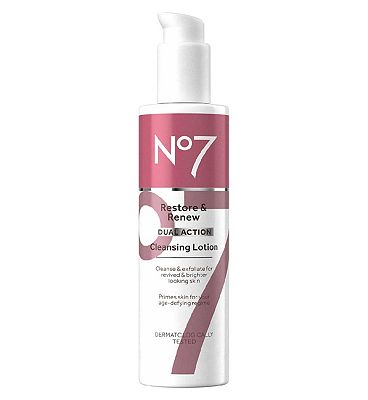 No7 Restore & Renew Dual Action Cleansing Lotion 200ml