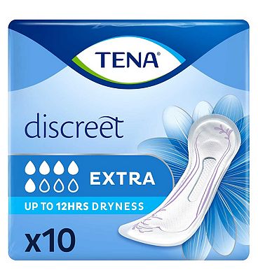 TENA Discreet Extra Incontinence Pads for Bladder Weakness 10pk