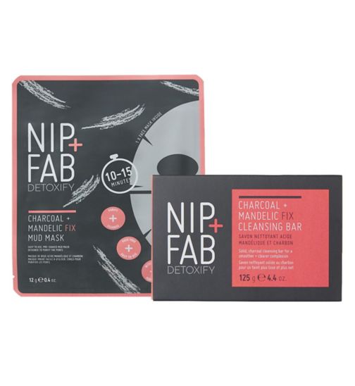 NIP+FAB Charcoal + Mandelic acid Fix 2 step intro bundle