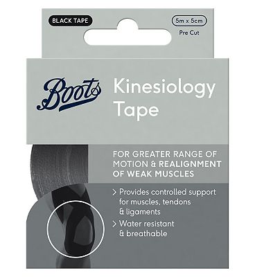 Boots Kinesiology Tape 5cm x 5m - Black