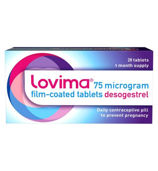 Lovima 75 Microgram Film-Coated Tablets 28s - 1 month supply.