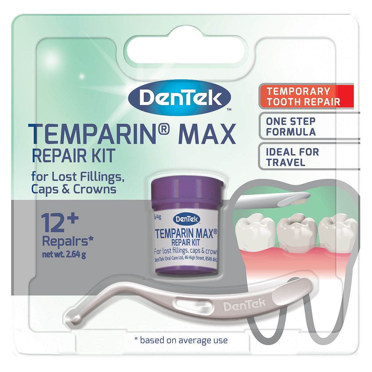 Dentek Temparin Max Dental Repair Kit 2.64g