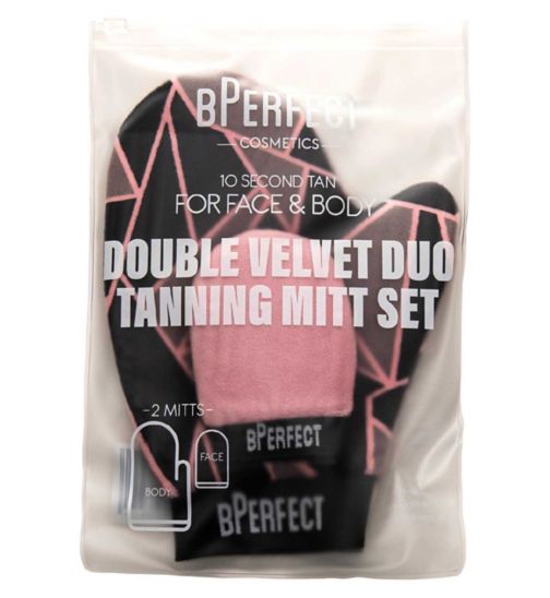 BPerfect Cosmetics Double Velvet Duo Tanning Mitt Set