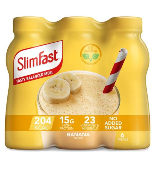 SlimFast Milkshake Multipack Banana 325ml 6s