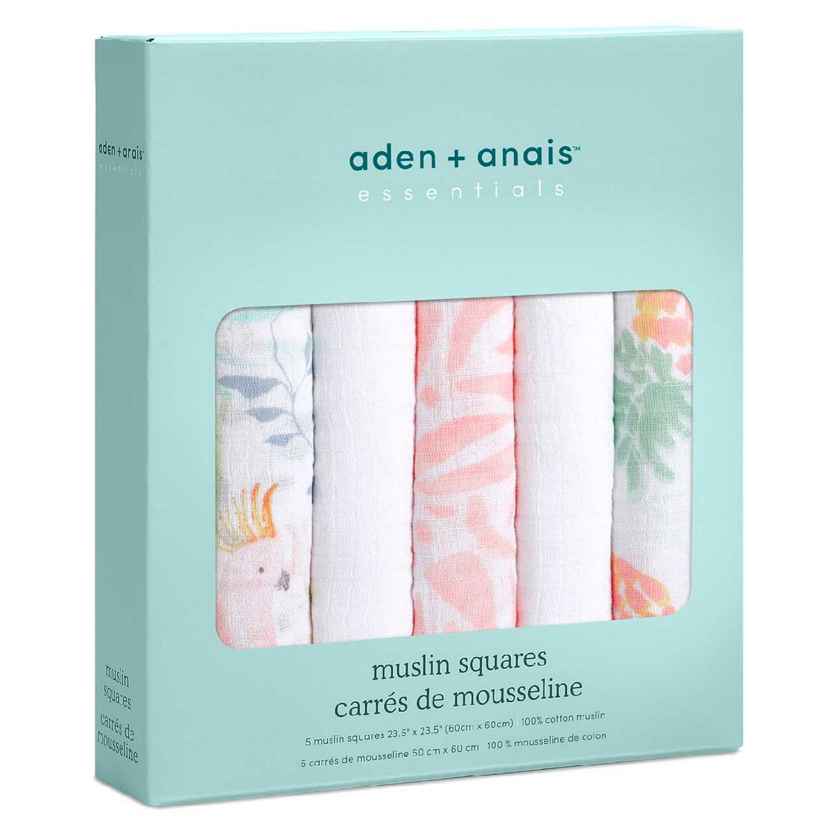 Aden And Anais Aden + Anais™ Essentials 5 Pack Cotton Muslin Squares- Tropical