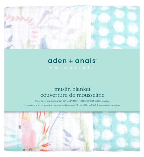 aden + anais™ essentials cotton muslin blanket tropicalia