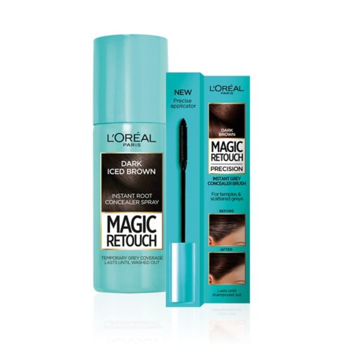 L'Oreal Magic Retouch Dark Brown Precision Instant Grey Concealer Brush;L'Oreal Magic Retouch Dark Iced Brown 75ml & Precision Instant Grey Concealer Brush Set
;L'Oreal Paris Magic Retouch Instant Dark Iced Brown;L’Oréal Magic Retouch Precision 2 Dark Brown Hair Dye;Magic Retouch Dark Iced Brown Root Touch Up