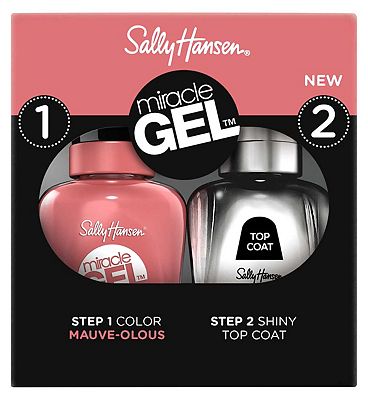 Sally Hansen Miracle Gel Nail Polish & Topcoat Duo - Mauve-olous