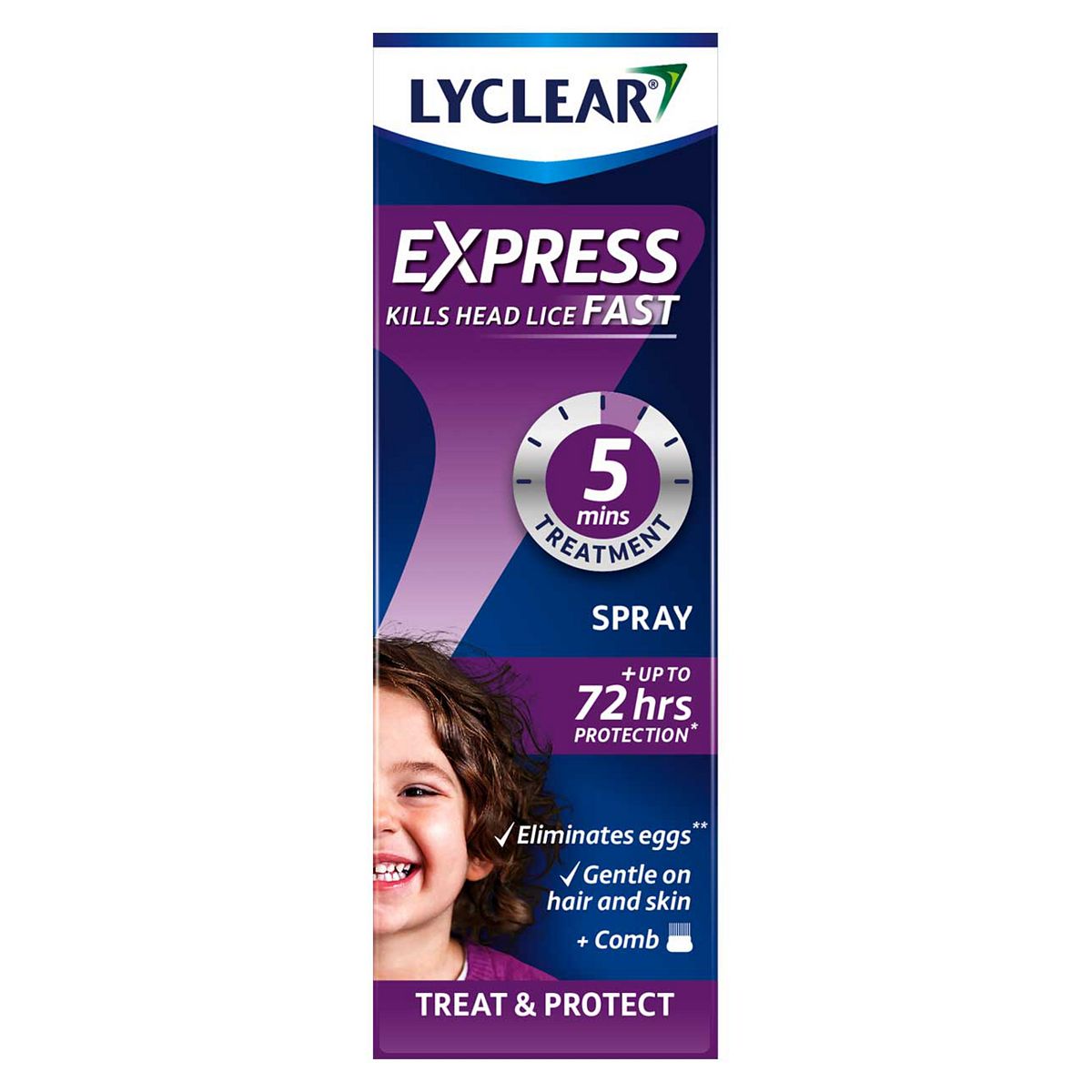 Lyclear Express Treat & Protect Head Lice Spray 100Ml