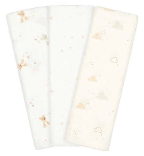 Mothercare Little And Loved Muslins - 3 Pack
