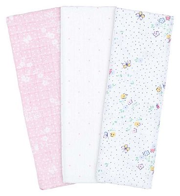 Mothercare Spring Flower Muslins - 3 Pack