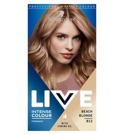 Schwarzkopf LIVE Intense Colour Permanent Blonde Hair Dye Beach Blonde B12