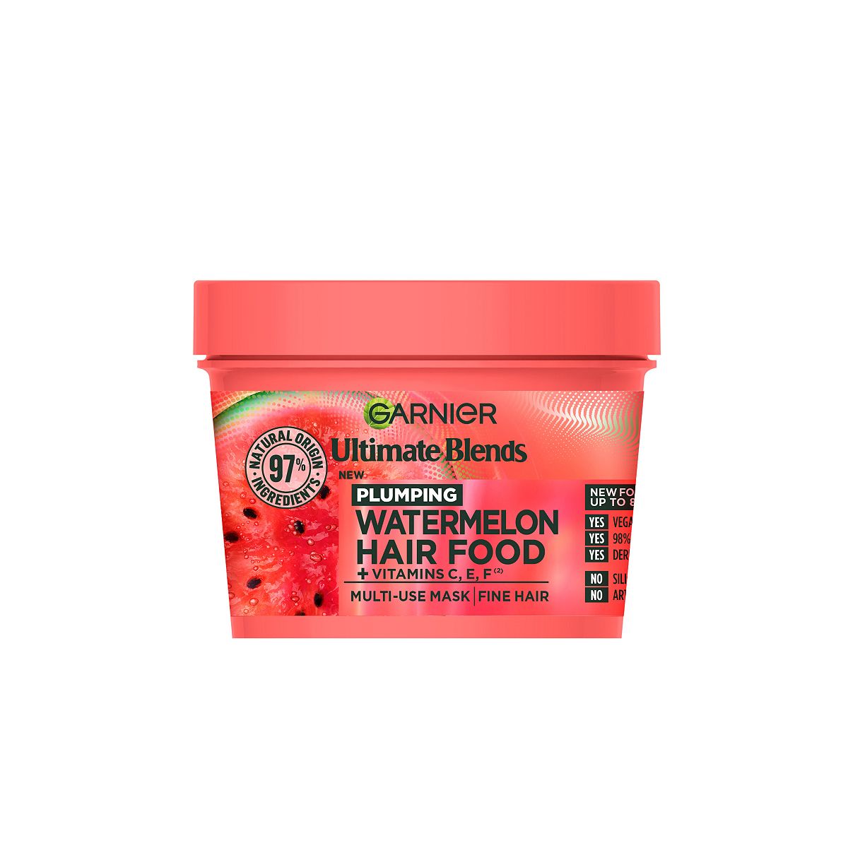 Garnier Ultimate Blends Plumping Hair Food Watermelon 3-In-1 Fine Mask Treatment 400ml