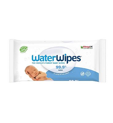 WaterWipes Sensitive & Newborn Baby Wipes (60 Wipes)