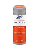 Boots High Strength Vitamin C + Vitamin D, 60 Tablets