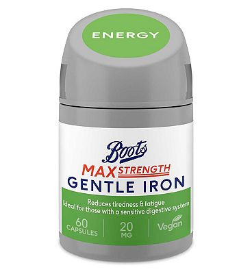 Boots Max Strength Gentle Iron, 60 Capsules