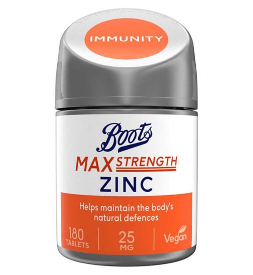 Boots Max Strength Zinc, 180 Tablets
