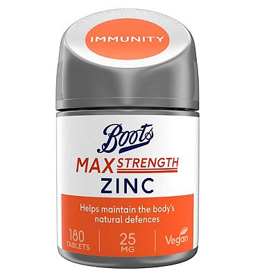 Boots Max Strength Zinc, 180 Tablets