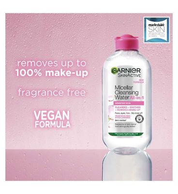 Garnier Micellar Water, Gentle face cleanser & Makeup Remover for Sensitive Skin, 200ml (2)