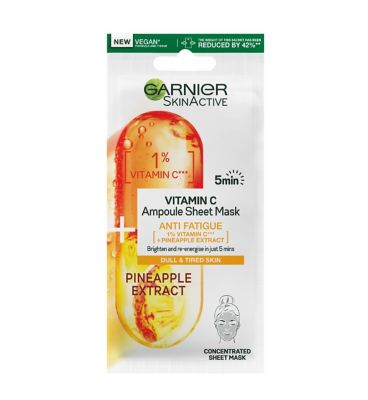 Garnier SkinActive Vitamin C Ampoule Sheet Mask Pineapple 15g