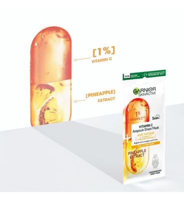 Garnier SkinActive Vitamin C Ampoule Sheet Mask Pineapple 15g (3)