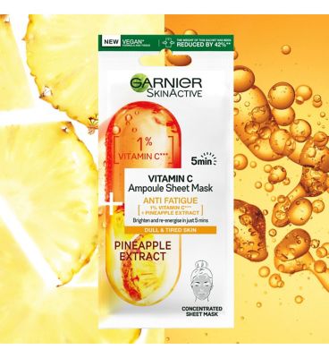 Garnier SkinActive Vitamin C Ampoule Sheet Mask Pineapple 15g (5)