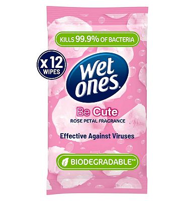 Wet Ones Be Cute Biodegradable Antibacterial Wipes, 12 Pack