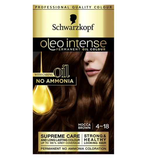 Schwarzkopf Oleo Intense 4-18 Mocca Brown No Ammonia Permanent Hair Dye