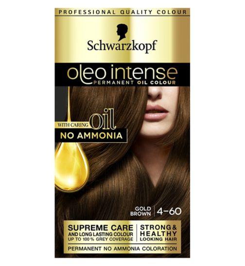 Schwarzkopf Oleo Intense 4-60 Gold Brown No Ammonia Permanent Hair Dye