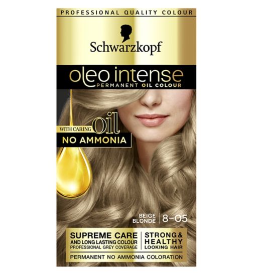 Schwarzkopf Oleo Intense 8-05 Beige Blonde No Ammonia Permanent Hair Dye