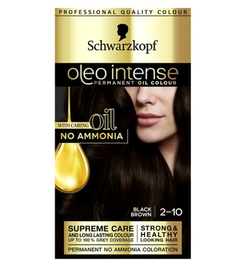 Schwarzkopf Oleo Intense 2-10 Black Brown No Ammonia Permanent Hair Dye