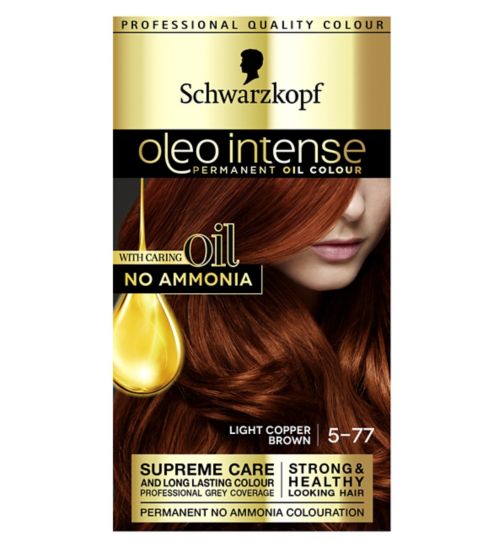 Schwarzkopf Oleo Intense 5-77 Light Copper Brown No Ammonia Permanent Hair Dye