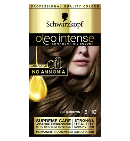 Schwarzkopf Oleo Intense 5-10 Light Brown No Ammonia Permanent Hair Dye