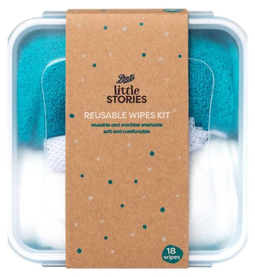 Boots Little Stories Reusable Wipes Kit 18 Pack
