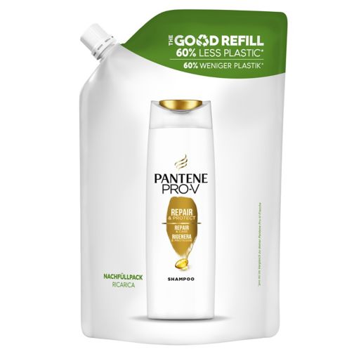 Pantene Repair & Protect Shampoo Refill Pouch For Damaged Hair 480ml