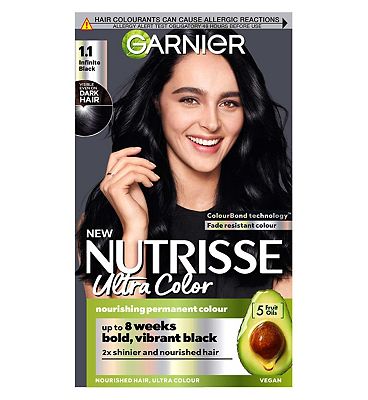 GARNIER NUTRISSE Ultra Color GB 1.10 Infinite Black Permanent Hair Dye