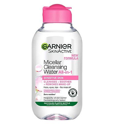 Garnier Micellar Water Facial Cleanser For Sensitive Skin, Travel Size 100ml