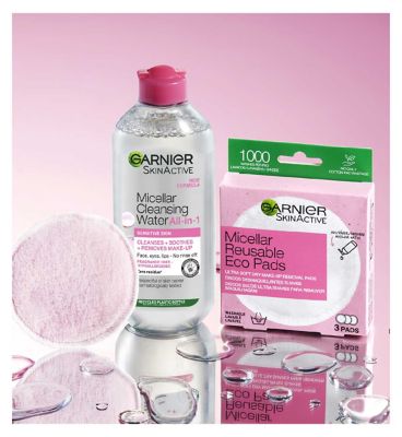 Garnier Micellar Water, Gentle face cleanser & Makeup Remover for Sensitive Skin, Travel Size, 100ml (5)
