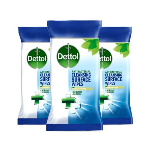 Dettol Antibacterial Cleansing Surface Wipes - 30 Pack;Dettol Antibacterial Cleansing Surface Wipes 3 x 30 Pack Bundle;Dettol Antibacterial Disinfectant Multi Surface Cleaning Wipes - 30 wipes