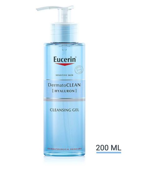 Eucerin DermatoCLEAN Face Cleansing Gel with Hyaluronic Acid, 200ml