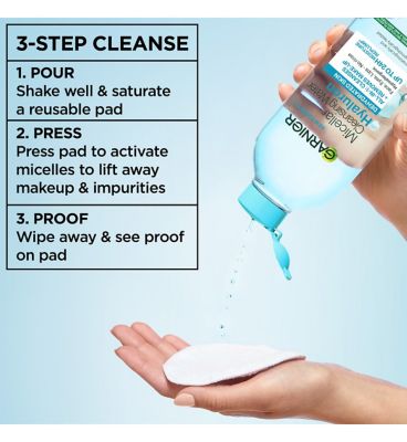 Garnier Micellar Hyaluronic Aloe Water Facial Cleanser For Dehydrated Skin 400ml (4)