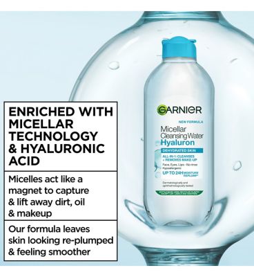 Garnier Micellar Hyaluronic Aloe Water Facial Cleanser For Dehydrated Skin 400ml (5)