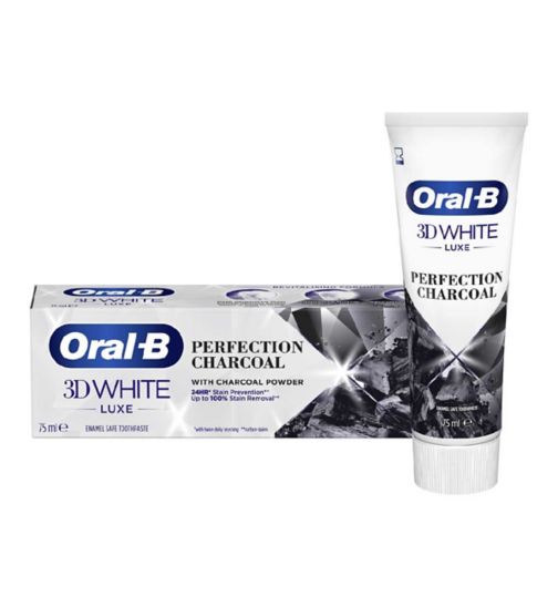 Oral-B 3D White Luxe charcoal Toothpaste 75ml