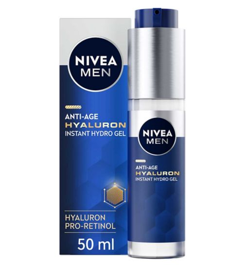 NIVEA MEN Anti-Age Hyaluron Face Gel Moisturiser with Hyaluronic Acid 50ml