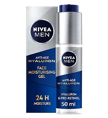 NIVEA MEN Anti-Age Hyaluron Face Gel Moisturiser with Hyaluronic Acid 50ml